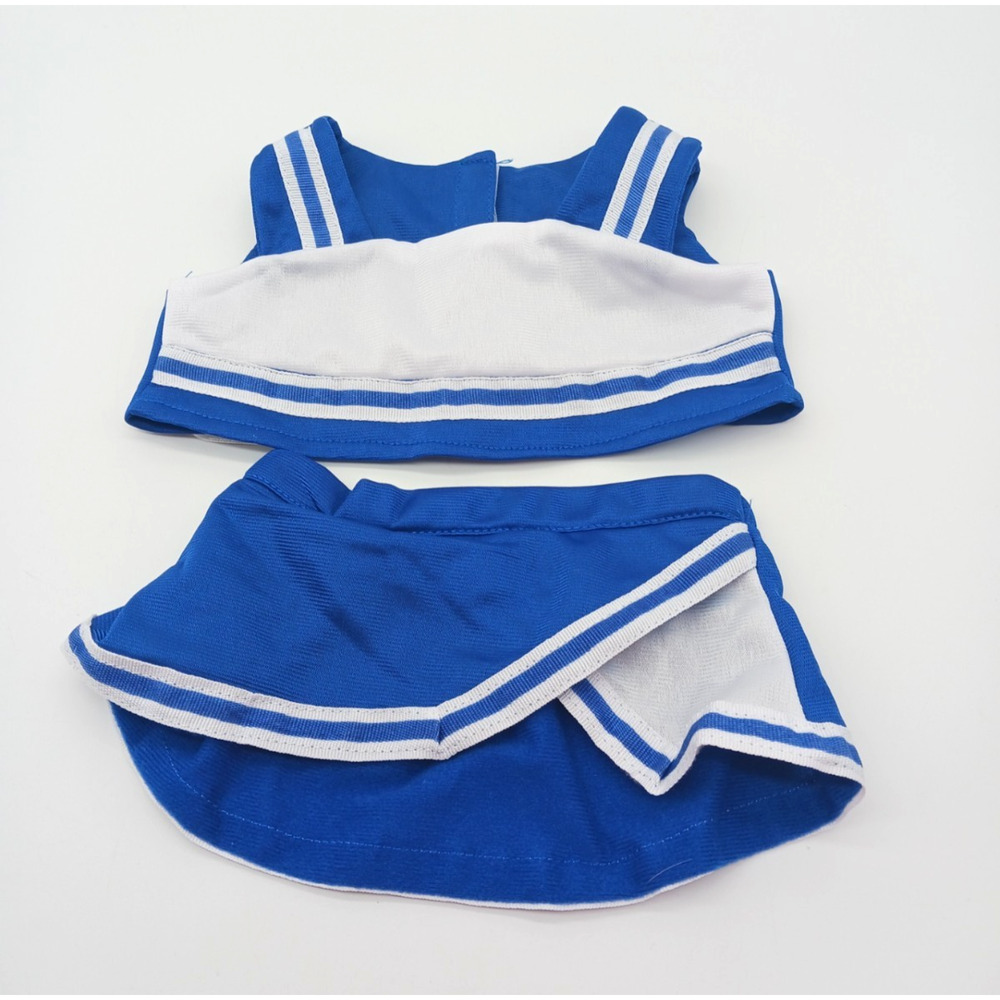 The Bear Factory Blue White Cheerleader Outfit Top Skirt Clothes